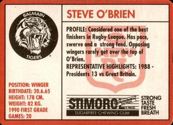 1991 Stimorol NRL #50 Steve O'Brien Back